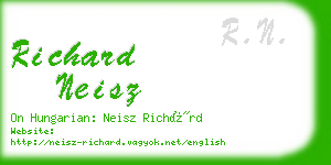 richard neisz business card